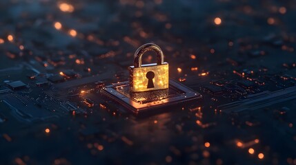Close Up of Electronic Lock on Top of Circuit Board