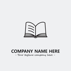 Book illustration black and white for logo company vector image
