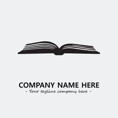Book illustration black and white for logo company vector image
