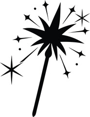 Fireworks Silhouette Vector for Celebrations, Festivals, and Event Graphics
