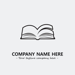 Book illustration black and white for logo company vector image
