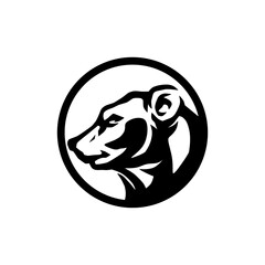 Bear silhouette simple logo vector 