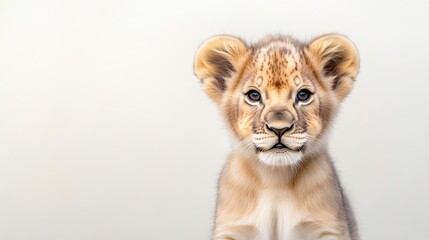 Obraz premium Adorable lion cub portrait