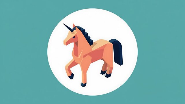 Cute, stylized unicorn illustration