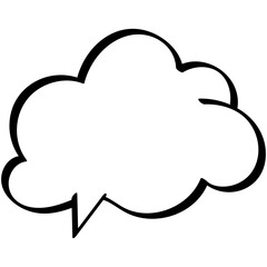 vector blank speech bubbles icon 