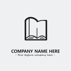 Book illustration black and white for logo company vector image
