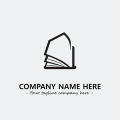 Book illustration black and white for logo company vector image

