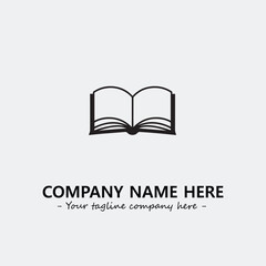 Book illustration black and white for logo company vector image
