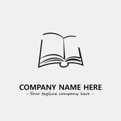 Book illustration black and white for logo company vector image
