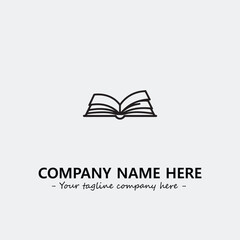 Book illustration black and white for logo company vector image
