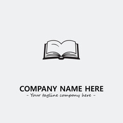 Book illustration black and white for logo company vector image
