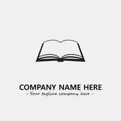 Book illustration black and white for logo company vector image
