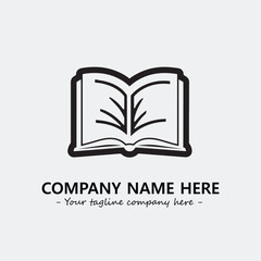 Book illustration black and white for logo company vector image
