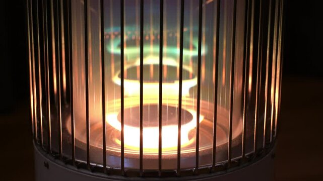 石油ストーブの炎