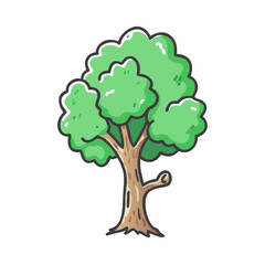 hickory tree icon, hickory tree vector illustration-simple illustration of hickory tree, perfect for hickory tree logos and icons