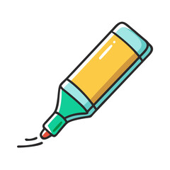 highlighter icon, highlighter vector illustration-simple illustration of highlighter, perfect for highlighter logos and icons