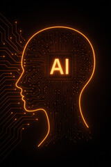 Artificial Intelligence Mind &ndash; Human Brain with Circuit Connections