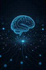 Digital Brain and Neural Network Technology Concept
