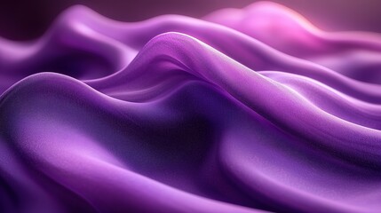 Obraz premium Abstract Silk Waves in Shades of Purple and Lavender with Smooth Texture