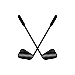 golf club cross logo vector icon stick ball concept idea