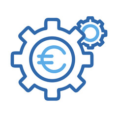 Euro Gear Economic Settings Icon Design