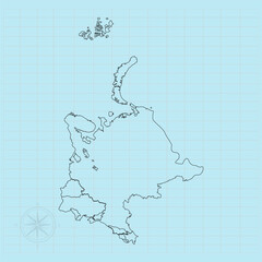 Eastern Europe continent Vector illustration of flag map