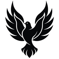 dove minimalist flame sketch