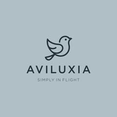Minimalist Bird Logo – Clean and simple bird illustration symbolizing freedom.