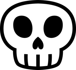 Doodle Skull Icon Element Set