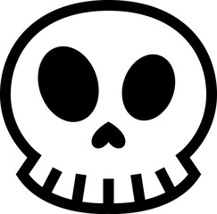 Doodle Skull Icon Element Set