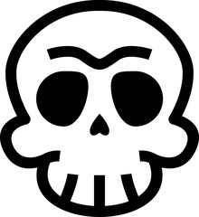 Doodle Skull Icon Element Set