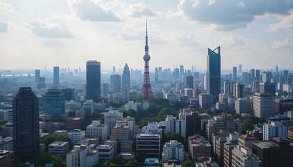 Obraz premium Tokyo City landscape
