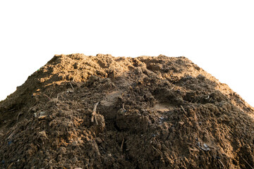 pile of soil isolated
