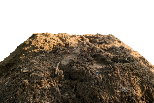 pile of soil isolated
