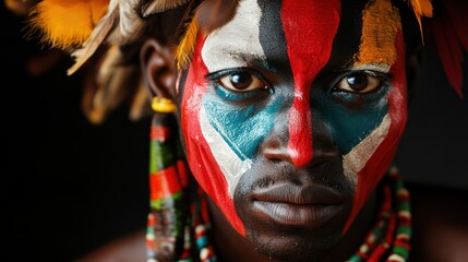 Intricate Tribal Face Art: A Portrait of Culture and Heritage Expression