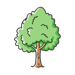 hornbeam tree icon, hornbeam tree vector illustration-simple illustration of hornbeam tree, perfect for hornbeam tree logos and icons