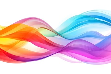 Colorful abstract background with vibrant waves on a white background