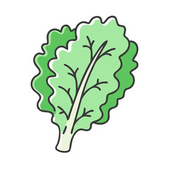 kale icon, kale vector illustration-simple illustration of kale, perfect for kale logos and icons