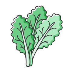 kale icon, kale vector illustration-simple illustration of kale, perfect for kale logos and icons