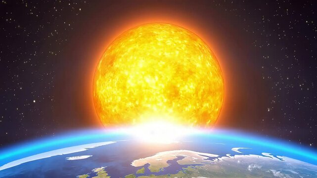 Realistic Earth Rotation Orbiting Sun