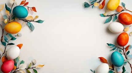 A torn parchment featuring hand-inked Easter eggs and botanical sketches, Easter eggs, Ephemera, Greeting cards