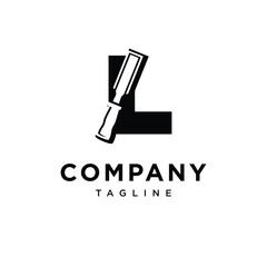 Letter L Chisel Logo Icon Vector