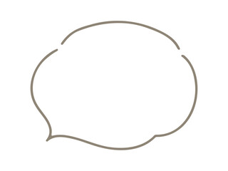 Fototapeta premium シンプルでかわいい手書き風吹き出しイラスト素材