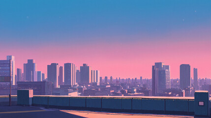 Fototapeta premium singapore skyline at sunset