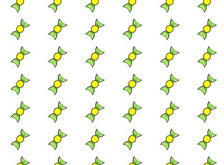 Seamless pattern with colorful candy canes isolated on a white background.