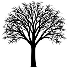 Obraz premium Tree and Leaf Vector Silhouette | Nature, Botanical, and Eco-Friendly Clipart