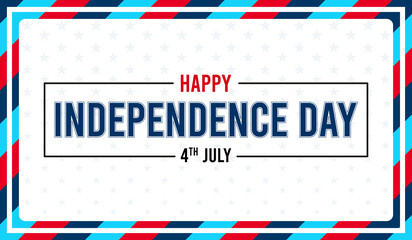 Independence Day greeting card Design. Template for banner, post card, background. Vector illustration.