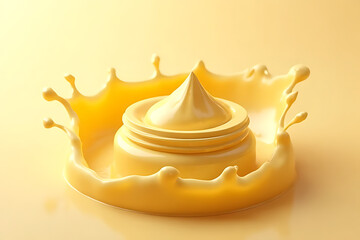 Mustard splash action kitchen food photography bright yellow close-up culinary art