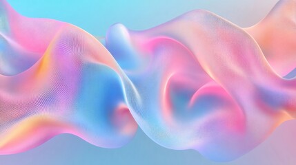 Fototapeta premium A vibrant abstract display of flowing, pastel colors.