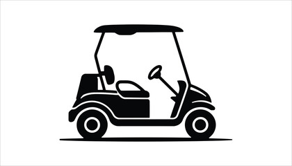 Fototapeta premium Golf Cart Icon with Simple Design for Sports and Transportation.